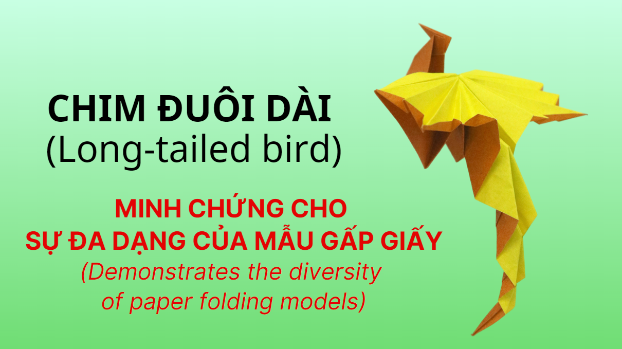 Video 42: Chim đuôi dài - The Art of Paper Folding: Long-tailed bird